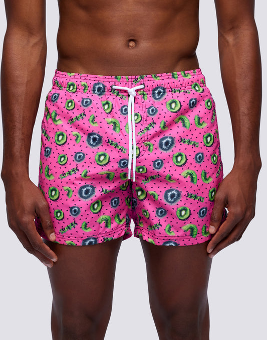 KIWI BOOST MICROPRINT ELASTICATED WAIST SHORT SWIMSHORTS