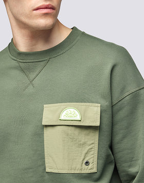 CREW NECK SWEATSHIRT WITH FRONT POCKET