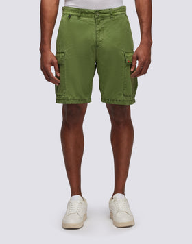 CARGO SHORTS IN GARMENT-DYED FABRIC WITH RAINBOW