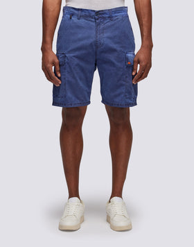 SHORT CARGO EN TISSU GARMENT DYED AVEC ARC-EN-CIEL