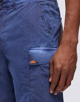 SHORT CARGO EN TISSU GARMENT DYED AVEC ARC-EN-CIEL