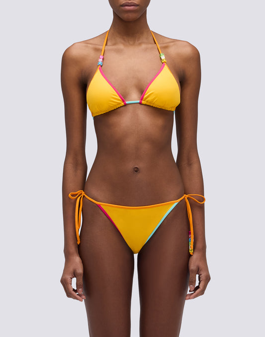 SAKI - TOP A TRIANGOLO CON PIPING