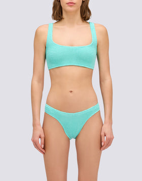 TOP BRA IN EMBOSSED FABRIC