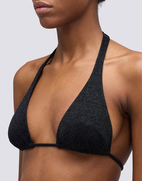 TOP A TRIANGOLO AMERICANO IN LUREX