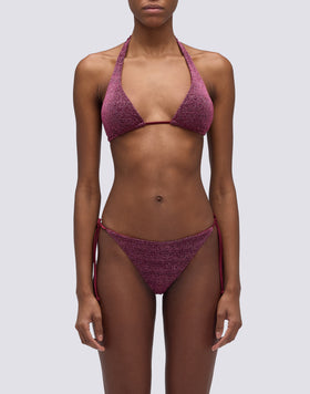 TOP A TRIANGOLO AMERICANO IN LUREX