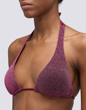 TOP A TRIANGOLO AMERICANO IN LUREX