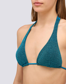 TOP A TRIANGOLO AMERICANO IN LUREX
