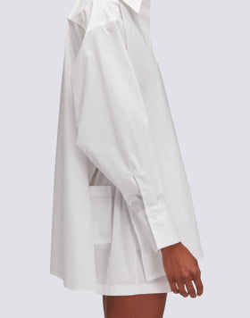 CHEMISE À MANCHES LONGUES EN POPELINE