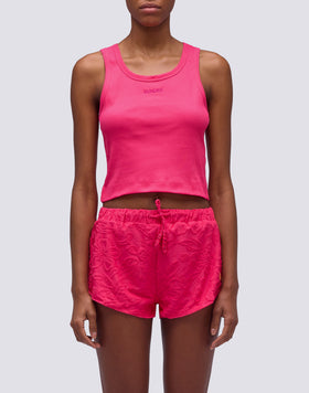 CROP TANK TOP WITH EMBROIDERED LOGO