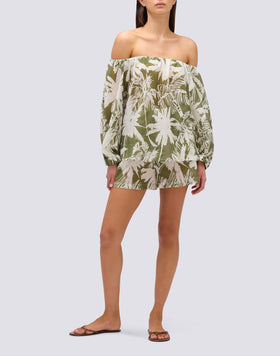 SEMI-STRETCH TROPIC SAVANA PRINT SHORTS