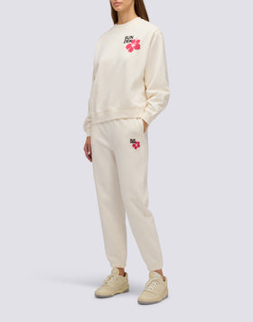 SWEAT-SHIRT FEMME COL ROND AVEC FLEUR