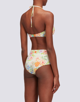 QUARZO - TOP A FASCIA STAMPA FLOWER BUNCH