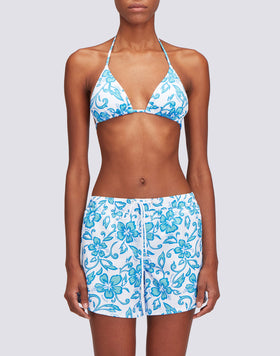 COAST - PANTALONES CORTOS DE PLAYA REPREVE® CON ESTAMPADO DE HIBISCO SK23