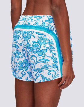COAST - PANTALONES CORTOS DE PLAYA REPREVE® CON ESTAMPADO DE HIBISCO SK23