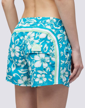 COAST - PANTALONES CORTOS DE PLAYA REPREVE® CON ESTAMPADO DE HIBISCO SK23