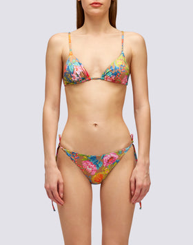 CALADESI - ADJUSTABLE TRIANGLE TOP WITH WILD GARDEN PRINT