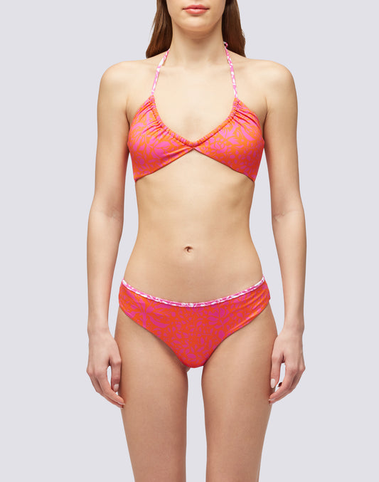 GIADA - TOP FASCIA CON LACCI REGOLABILI STAMPA FLOREALE