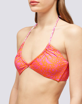 GIADA - TOP FASCIA CON LACCI REGOLABILI STAMPA FLOREALE