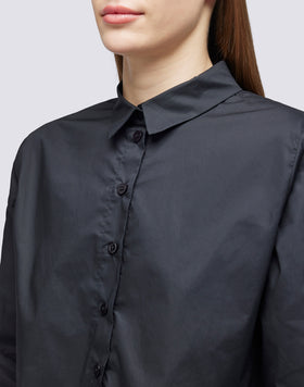 CAMICIA CROP IN POPELINE