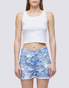 CROP TANK TOP WITH EMBROIDERED LOGO