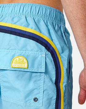 SHORT SWIM SHORTS WITH AN ELASTICATED WAISTBAND ICONIC TAFFETA