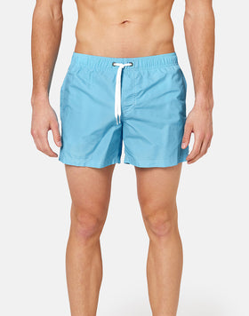 SHORT SWIM SHORTS WITH AN ELASTICATED WAISTBAND ICONIC TAFFETA