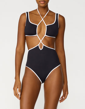 MAILLOT DE BAIN UNE PIÈCE À LACETS