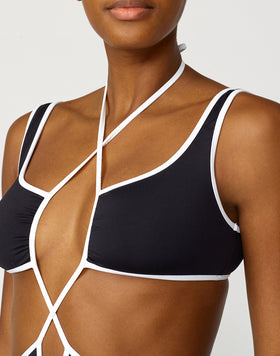 MAILLOT DE BAIN UNE PIÈCE À LACETS