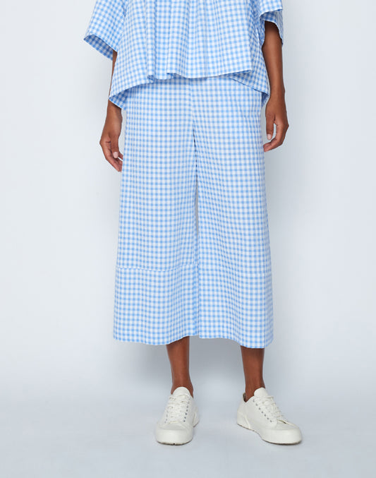 PANTALON PALAZZO EN COTON