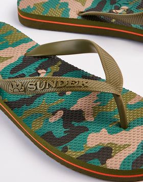 CAMOU PRINT FLIP-FLOPS