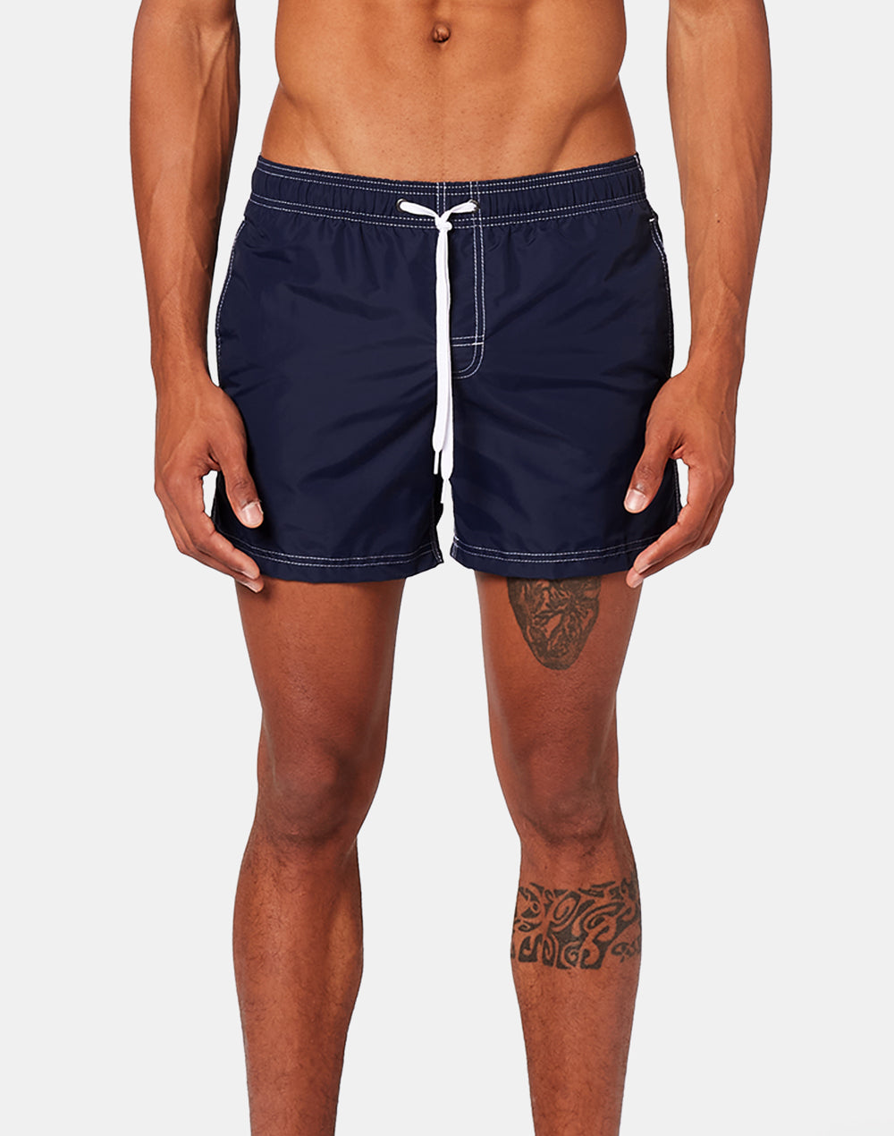 SHORT SWIM SHORTS WITH AN ELASTICATED WAISTBAND ICONIC TAFFETA