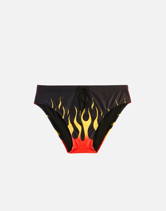 GOLDEN FLAME PRINTED BRIEFS