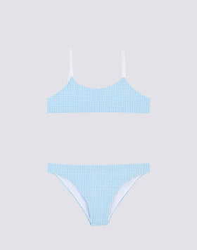 BRALETTE TOP AND FIXED MINI VICHY BRIEFS