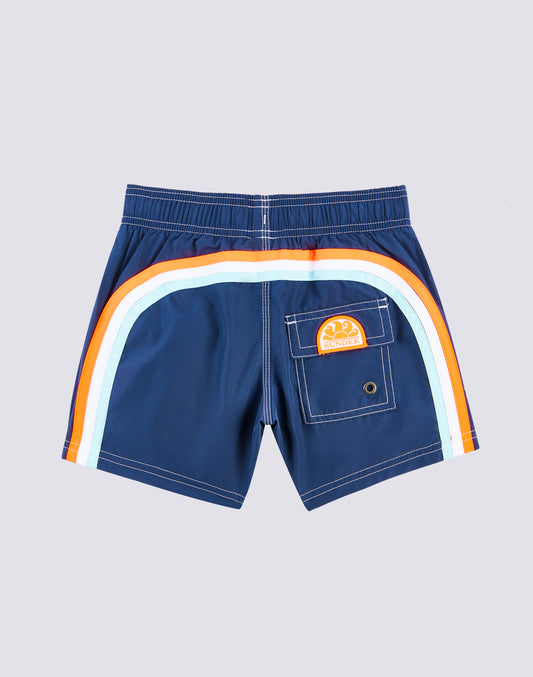 ICONIC TAFFETA STRETCH WAIST SWIM TRUNKS