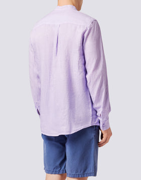 CHEMISE EN LIN AVEC COL MANDARIN
