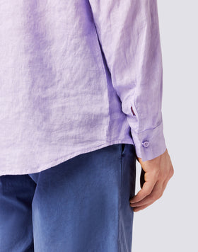 CHEMISE EN LIN AVEC COL MANDARIN