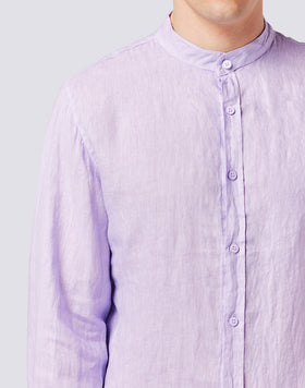 CHEMISE EN LIN AVEC COL MANDARIN