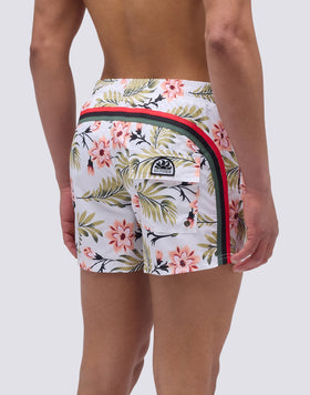 MAILLOT DE BAIN COURT À TAILLE ÉLASTIQUE ET IMPRIMÉ MURALÉE