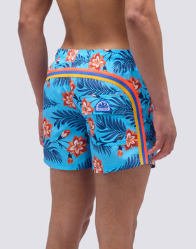 MAILLOT DE BAIN COURT À TAILLE ÉLASTIQUE ET IMPRIMÉ MURALÉE