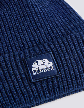 RIBBED CHILD'S HAT WITH LOGO