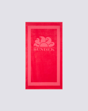 TISSU ÉPONGE JACQUARD AVEC LOGO ET BORDURE
