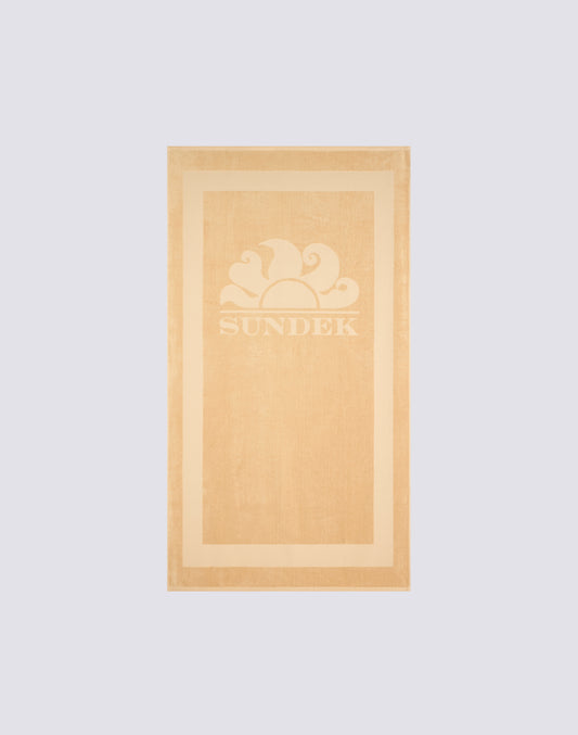 TISSU ÉPONGE JACQUARD AVEC LOGO ET BORDURE