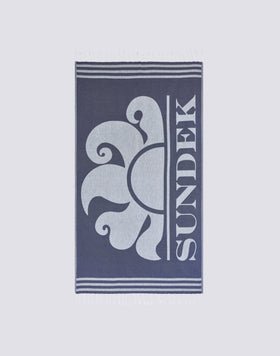 FUTA DE PLAYA DE JACQUARD CON LOGOTIPO