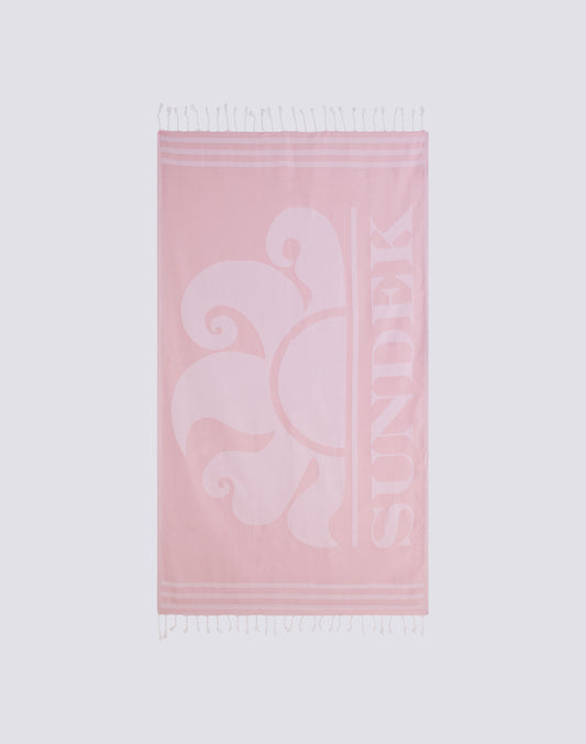 SERVIETTE DE PLAGE FOUTA JACQUARD AVEC LOGO