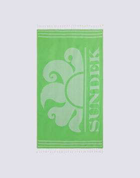 TOALLA DE PLAYA FOUTA JACQUARD CON LOGOTIPO