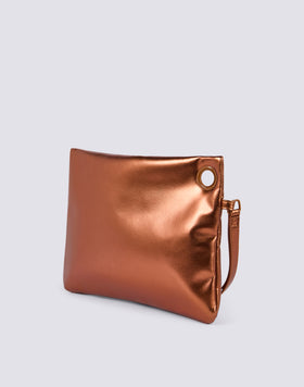 BOLSO DE MANO LAMINADO CON LOGOTIPO