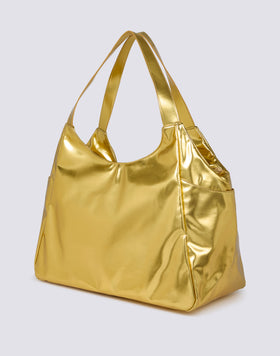 BORSA SHOPPER LAMINATA CON LOGO