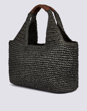 BOLSO GRANDE DE PAPEL DE PAJA TRENZADO