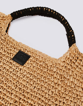 MAXI SAC EN PAILLE DE PAPIER TISSÉ
