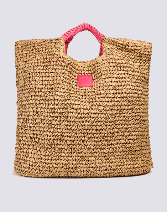 MAXI BORSA IN PAPER STRAW INTRECCIATA